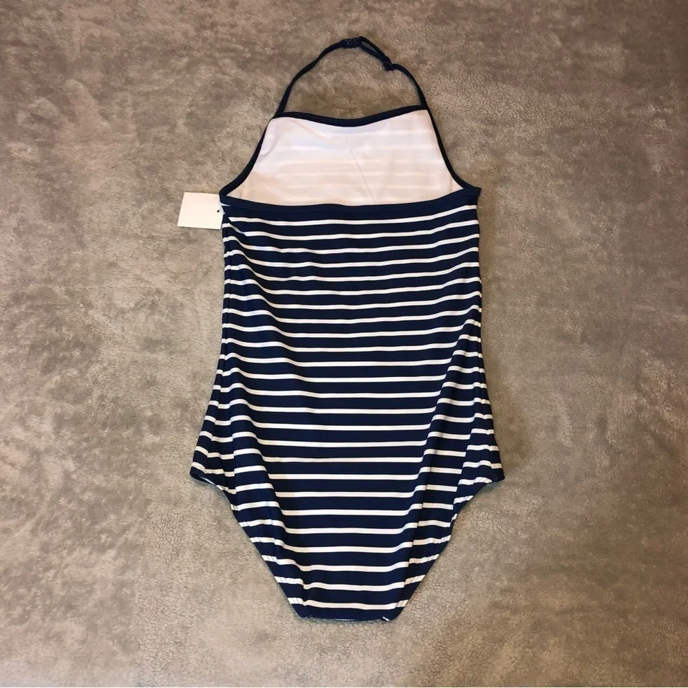 NWT MINI BODEN Mermaid Stripes One Pc Swimsuit Sz 11/12Y